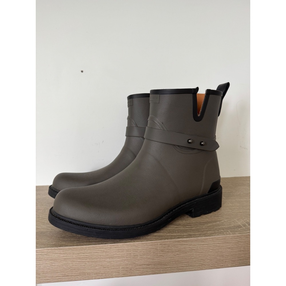 Rag & Bone Moto Rain Boots Smoke Ankle Booties Size 41 - Picture 2 of 12